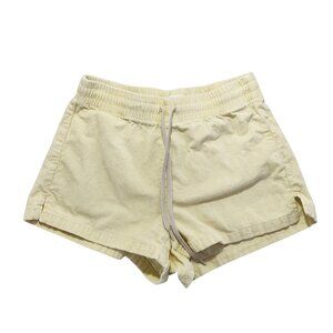 Pacsun Shorts Womens Small Corduroy High Rise Elastic Tie Waist 2" Inseam Yellow